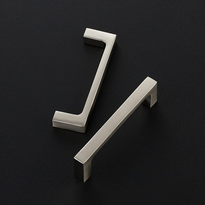 Ravinte 5 Pack Solid 3-1/2 Inch Kitchen Square Cabinet Handles Brushed Nickel Cabinet Pulls Drawer Pulls Kitchen Cabinet Hardware Kitchen Handles - Image 2